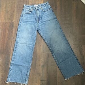 Zara High Rise Blue Jeans